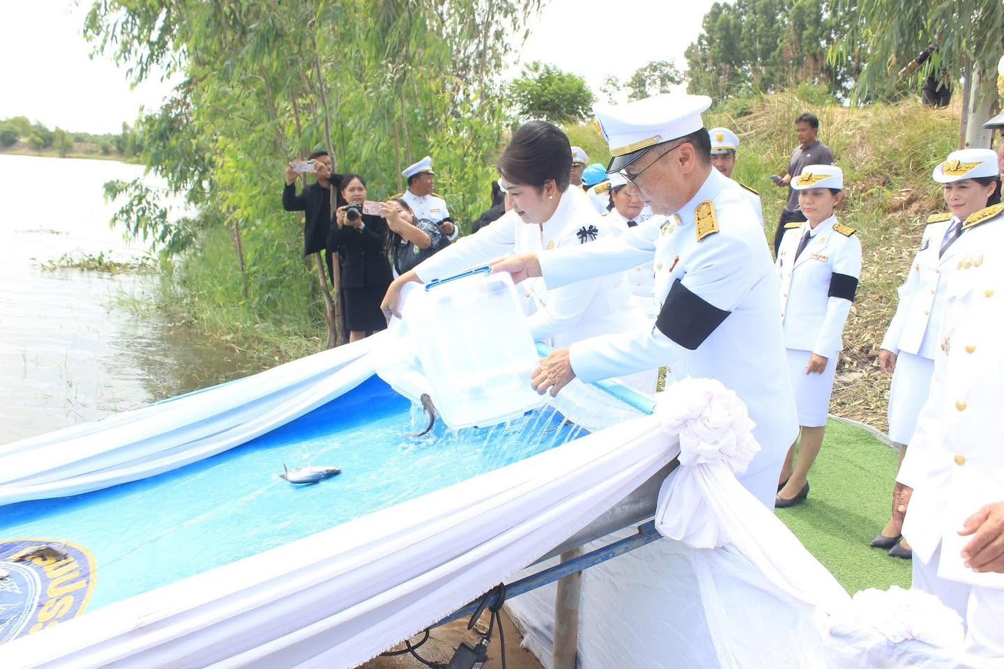 title - ส.ป.ก.ยโสธร ร่วมพิธีปล่อยพันธุ์สัตว์น้ำเพื่อเฉลิมพระเกียรติ เนื่องในโอกาสวันคล้ายวันพระราชสมภพ สมเด็จพระนางเจ้าสิริกิติ์ พระบรมราชินีนาถ พระบรมราชชนนีพันปีหลวง